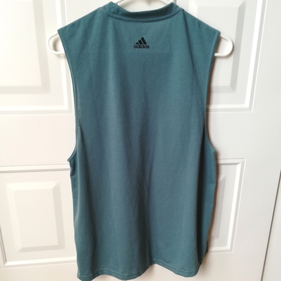 Adidas Seafoam Green Grey Muscle Tank Top - Picture 2 of 2